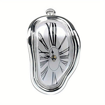 Silent Minimalist Roman Numeral Clock - Vintage Creative Twist Wall Clock for Home Bedroom Living Room